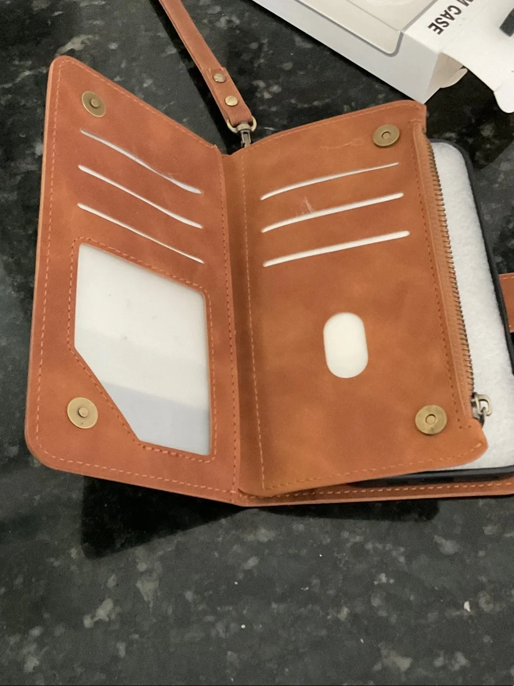 Brand new Leather Wallet Phone Case - Brown